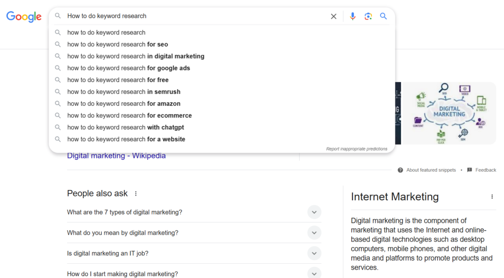 informational keywords