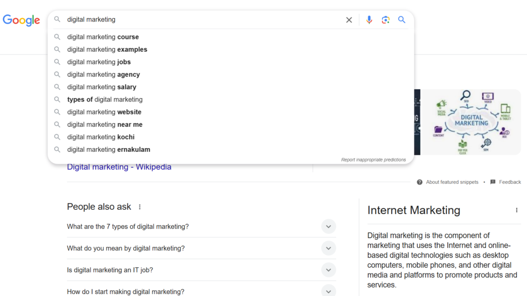 short tail keywords
